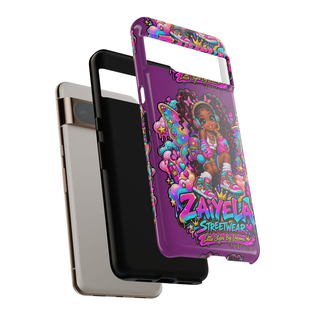 Cute Afro Rainbow Fairy Phone Case Fairy Streetwear Princess Protective Cover