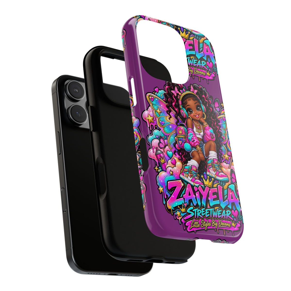 Cute Afro Rainbow Fairy Phone Case Fairy Streetwear Princess Protective Cover