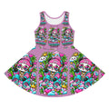 Girls' Sundress — Pink Cute Glam Panda Streetwear All-Over-Print