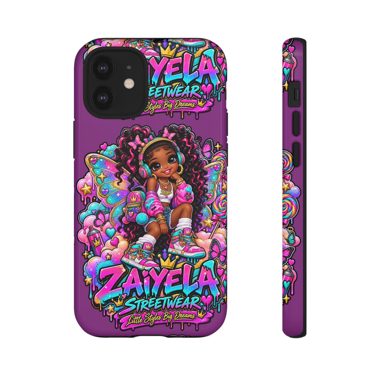 Cute Afro Rainbow Fairy Phone Case Fairy Streetwear Princess Protective Cover