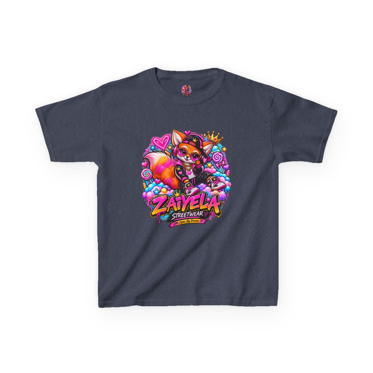 Kids Tee — Colorful Fox Streetwear Star