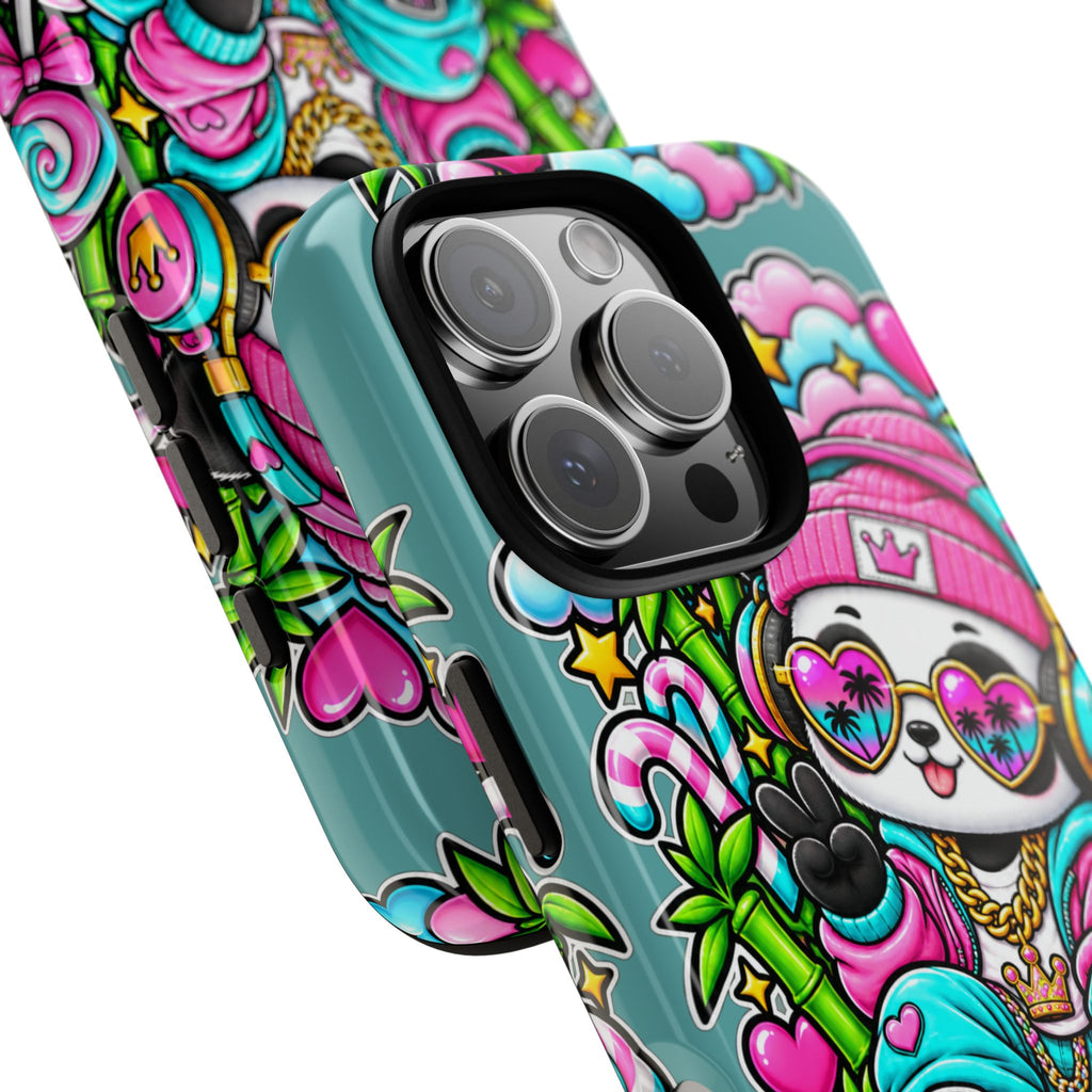 Cute Panda Phone Case Glam Panda Tropical Design