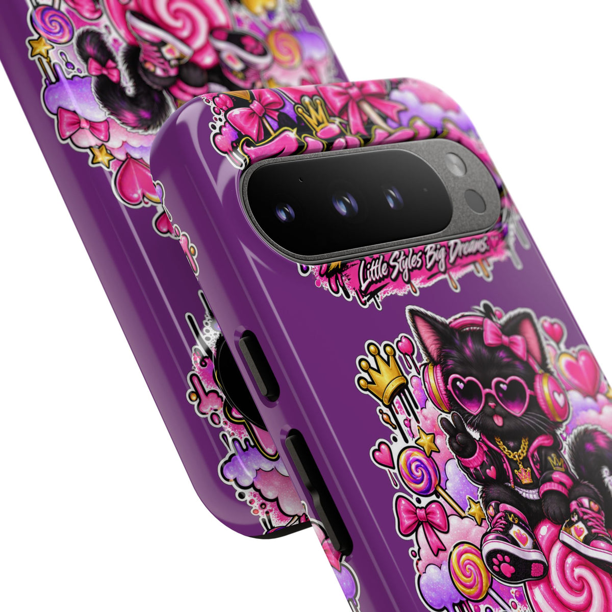 Cute Black Cat Candy Phone Case — Zaiyela Streetwear Magical Kitty