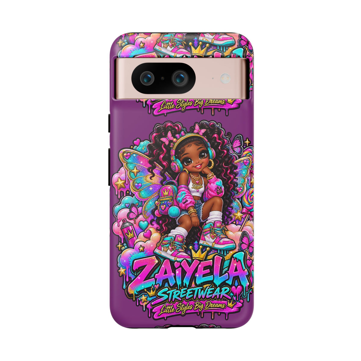 Cute Afro Rainbow Fairy Phone Case Fairy Streetwear Princess Protective Cover