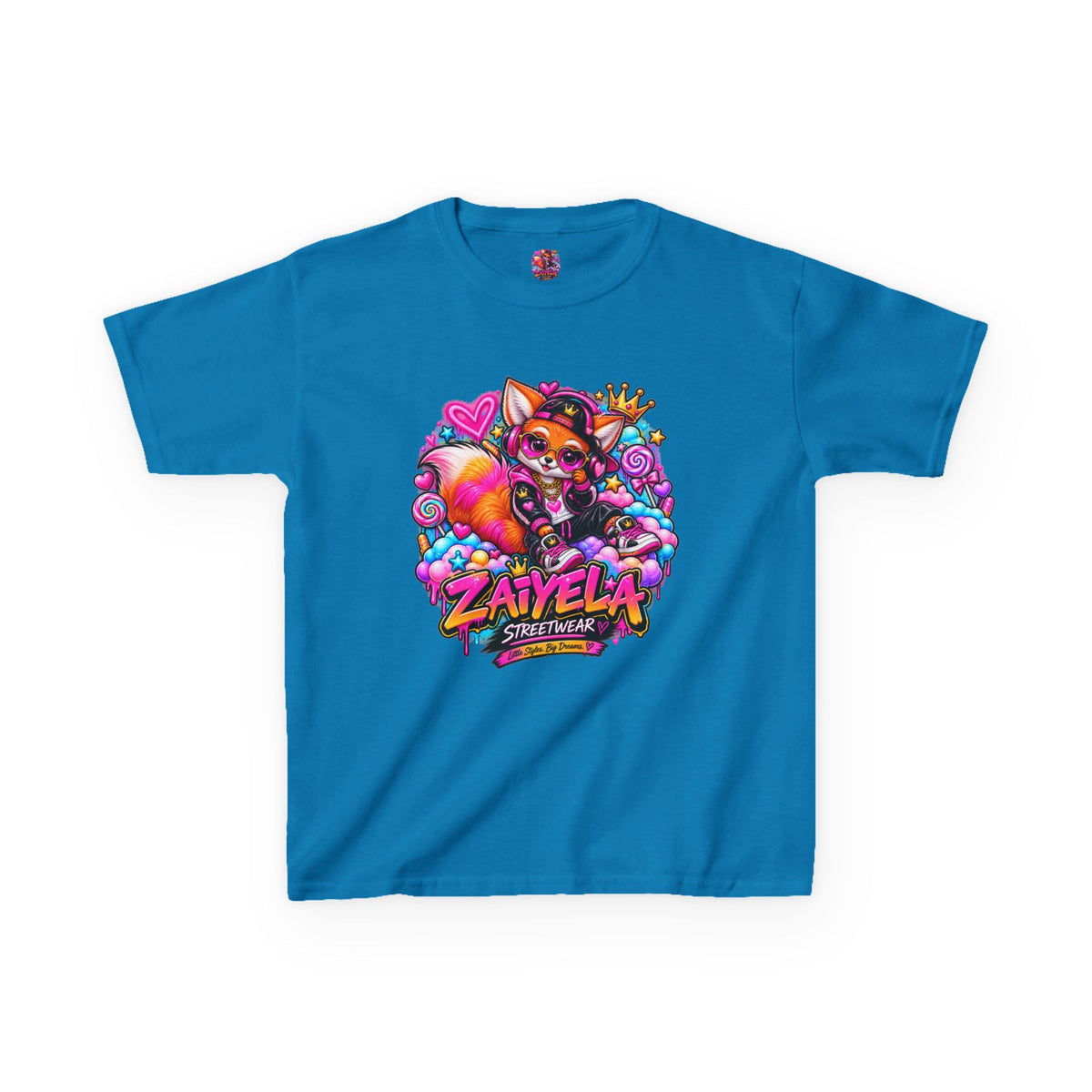 Kids Tee — Colorful Fox Streetwear Star