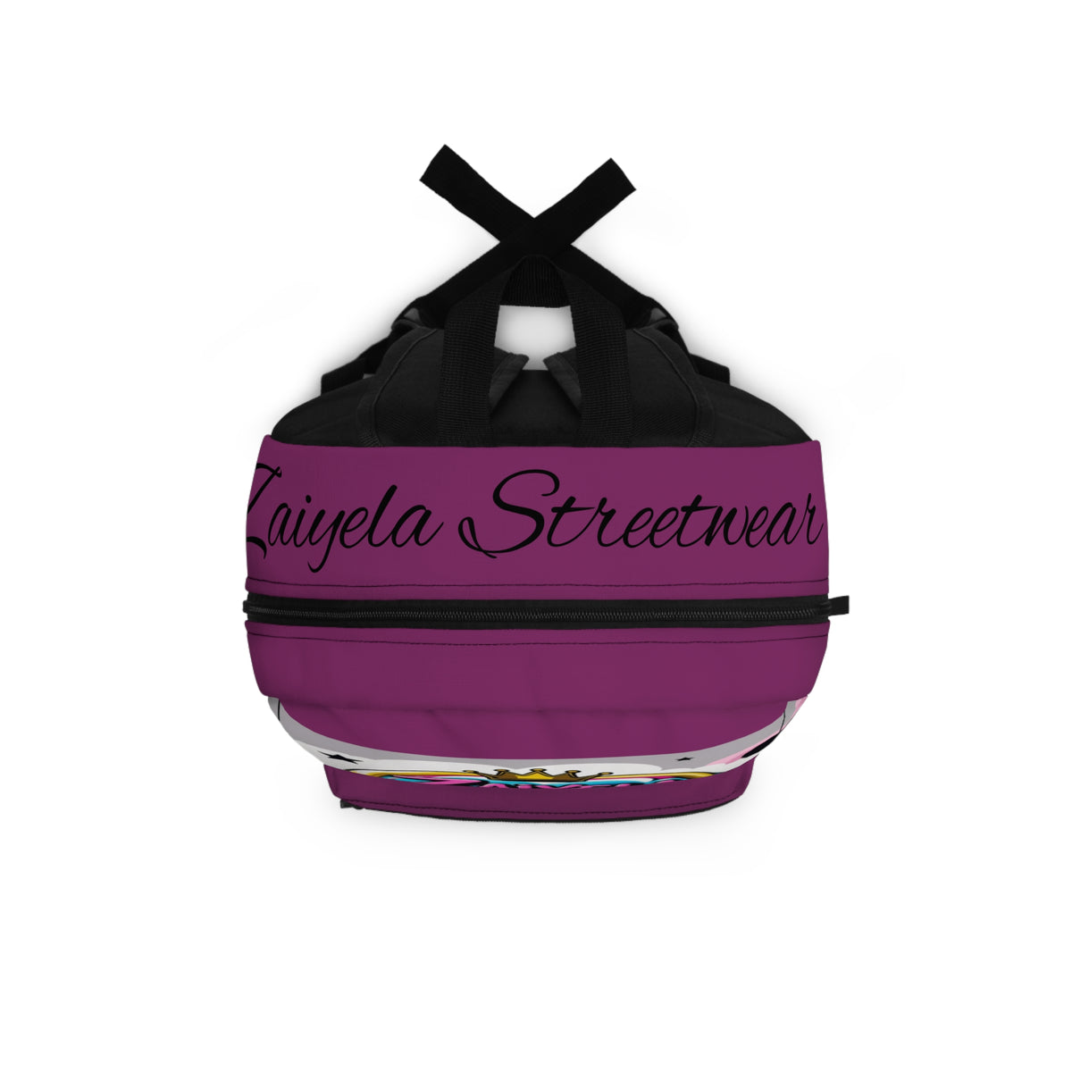 Zaiyela Streetwear Kids Backpack  Pink Crown Graphic School Bag