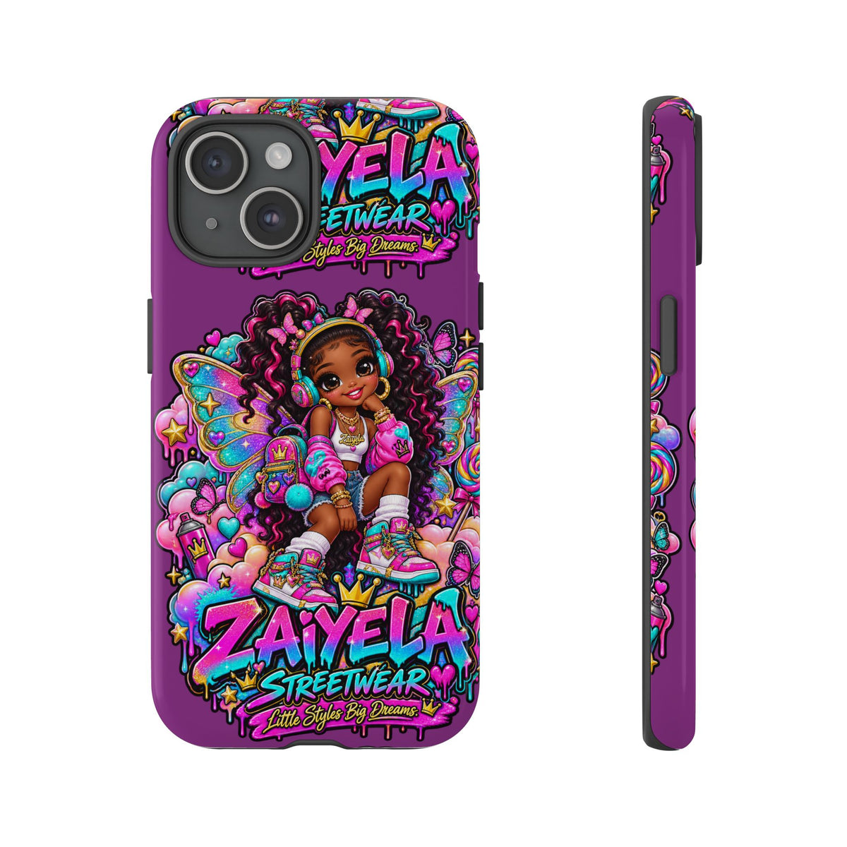 Cute Afro Rainbow Fairy Phone Case Fairy Streetwear Princess Protective Cover