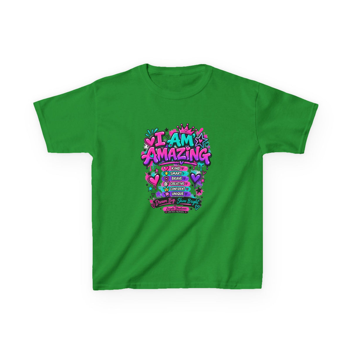 Kids T-Shirt — "I Am Amazing" Positive Affirmation Tee