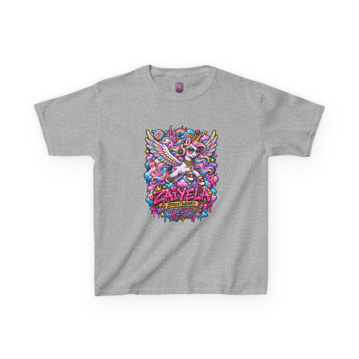 Kids Tee — Colorful Pegasus Dragon Graphic