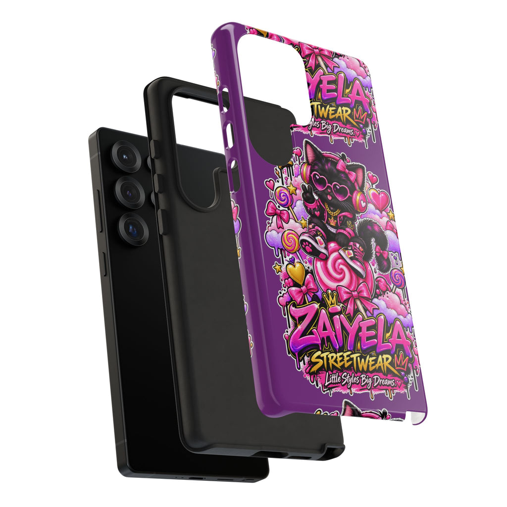 Cute Black Cat Candy Phone Case — Zaiyela Streetwear Magical Kitty