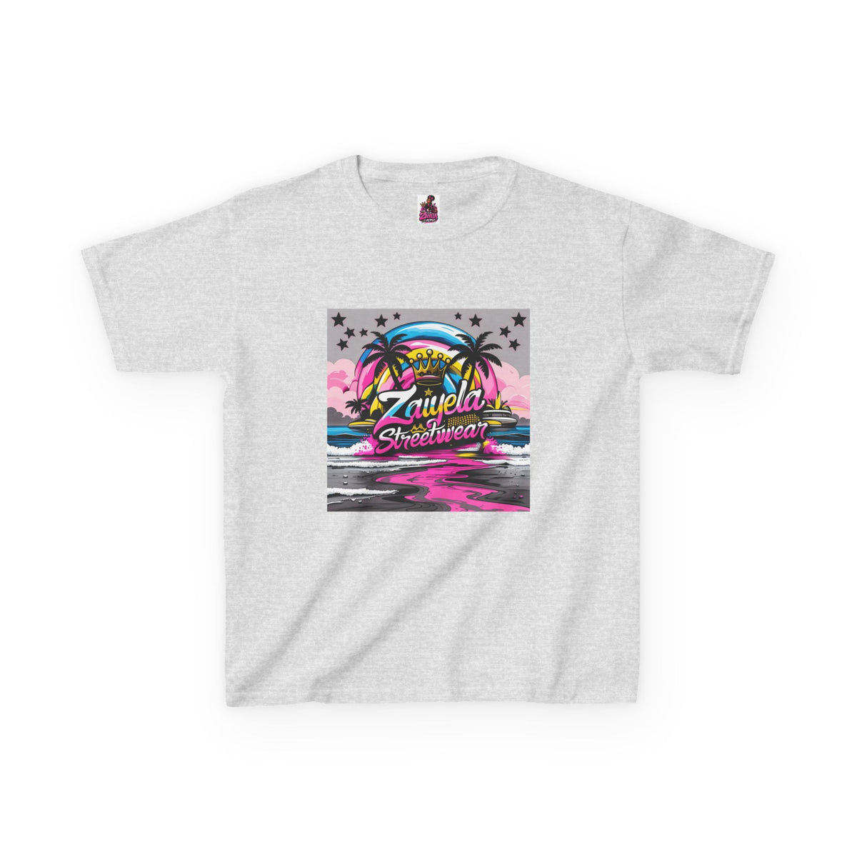Kids Tee  Retro Neon  Sweetwater Tropical Sunset Graphic