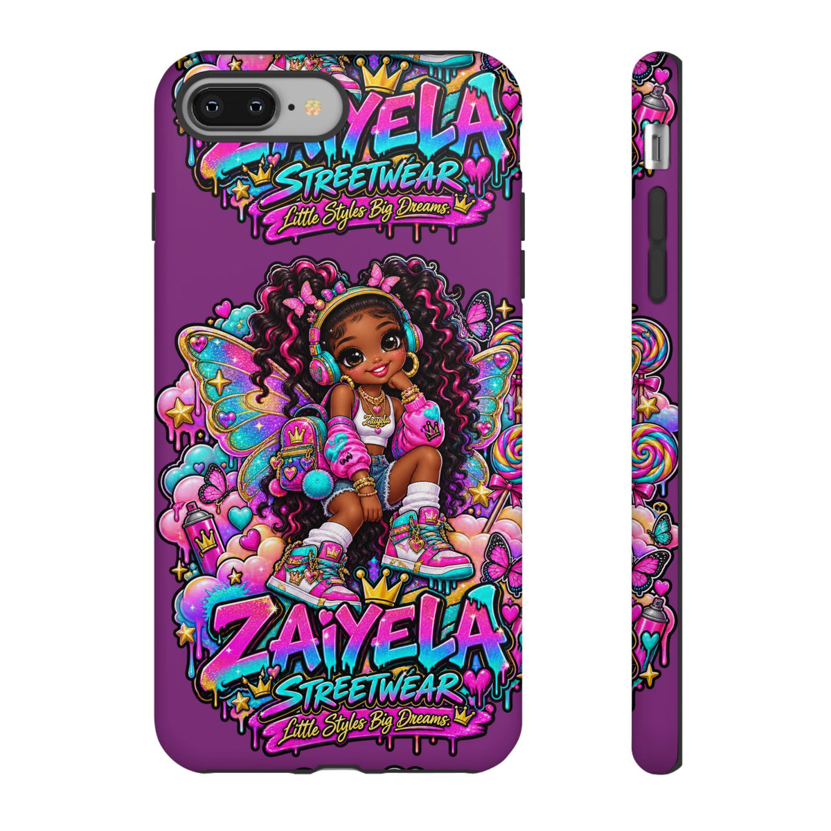 Cute Afro Rainbow Fairy Phone Case Fairy Streetwear Princess Protective Cover