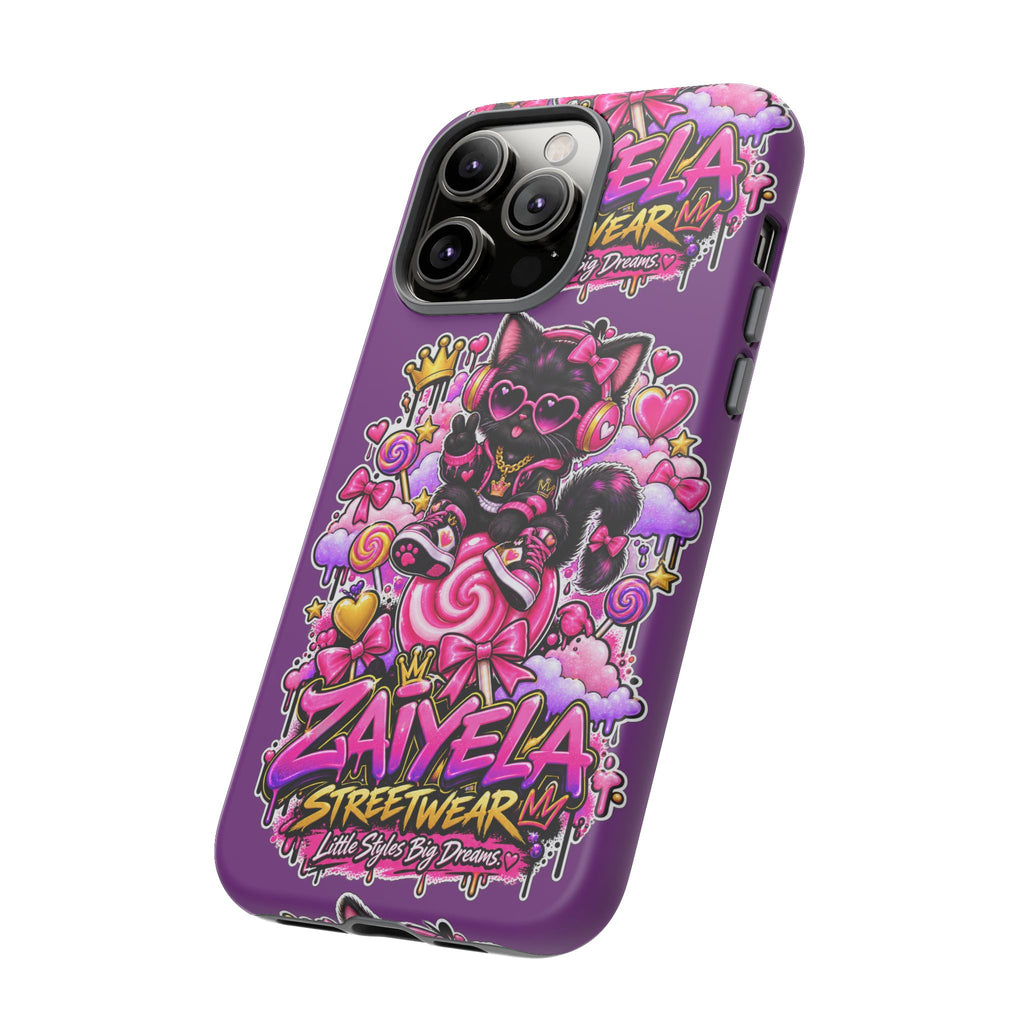 Cute Black Cat Candy Phone Case — Zaiyela Streetwear Magical Kitty