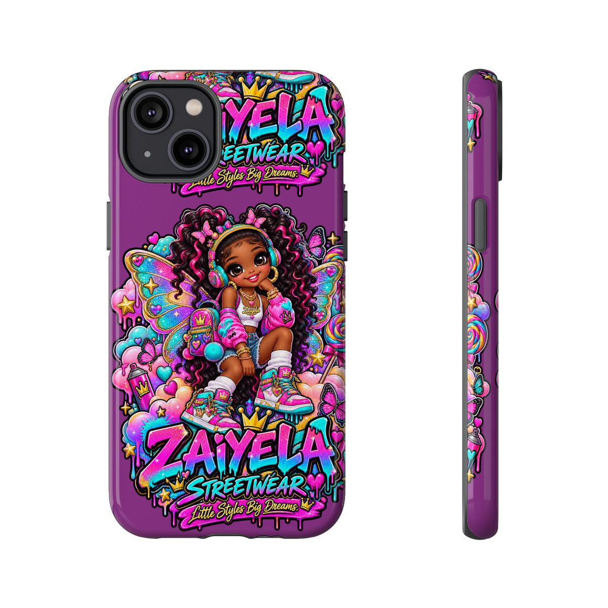 Cute Afro Rainbow Fairy Phone Case Fairy Streetwear Princess Protective Cover
