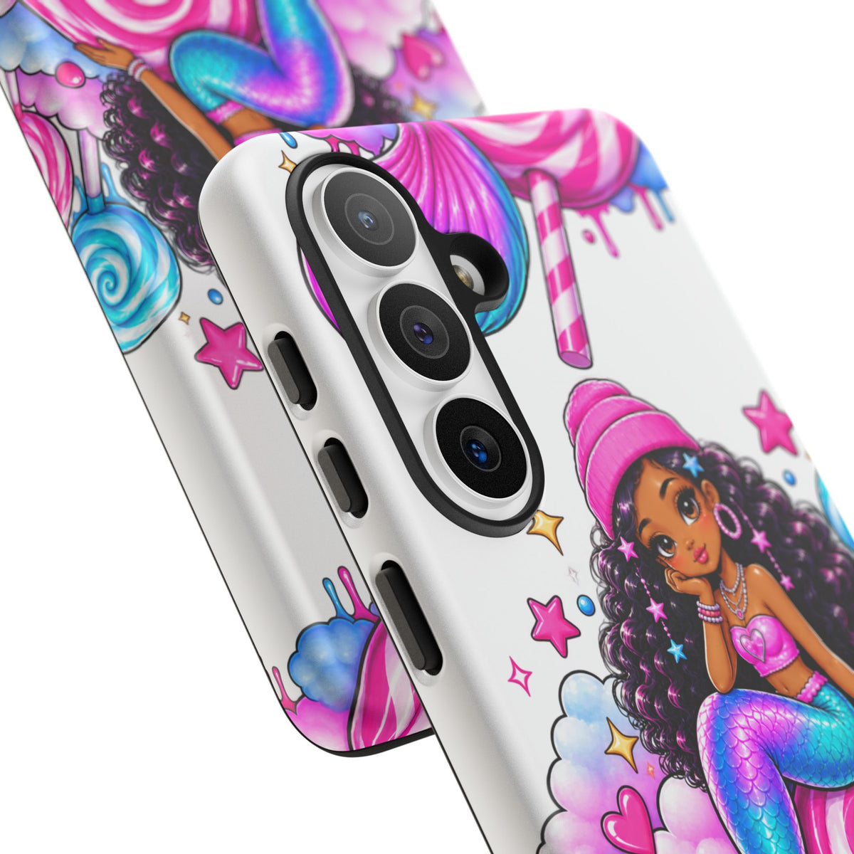 Cute Mermaid Candy Phone Case  Pink Lollipop Fantasy Tough Case