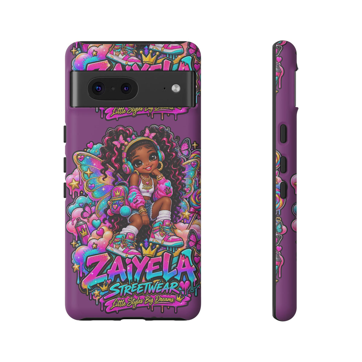 Cute Afro Rainbow Fairy Phone Case Fairy Streetwear Princess Protective Cover