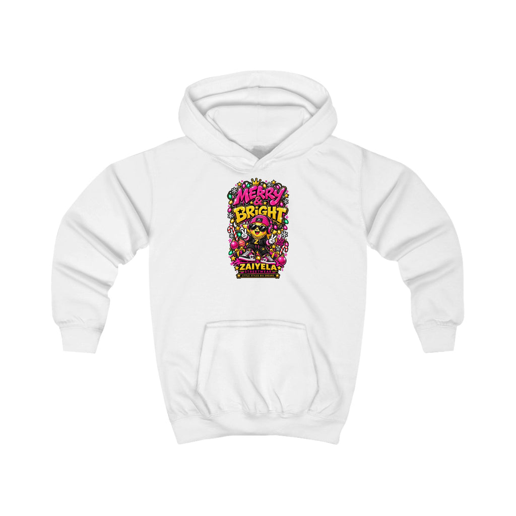 Kids Hoodie — 'Shine Bright' Colorful Holiday Graphic Hoodie