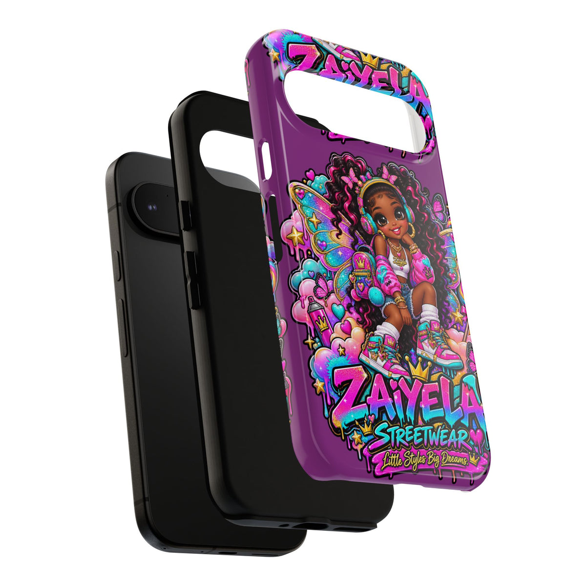 Cute Afro Rainbow Fairy Phone Case Fairy Streetwear Princess Protective Cover