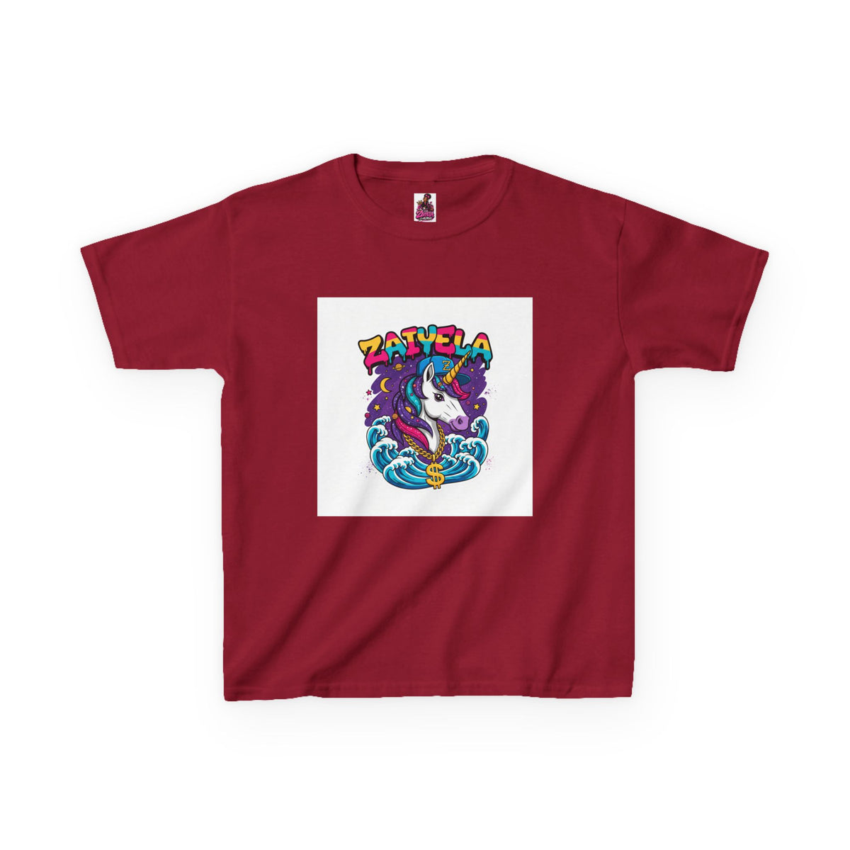 Kids T-Shirt Colorful Surf Unicorn Graphic