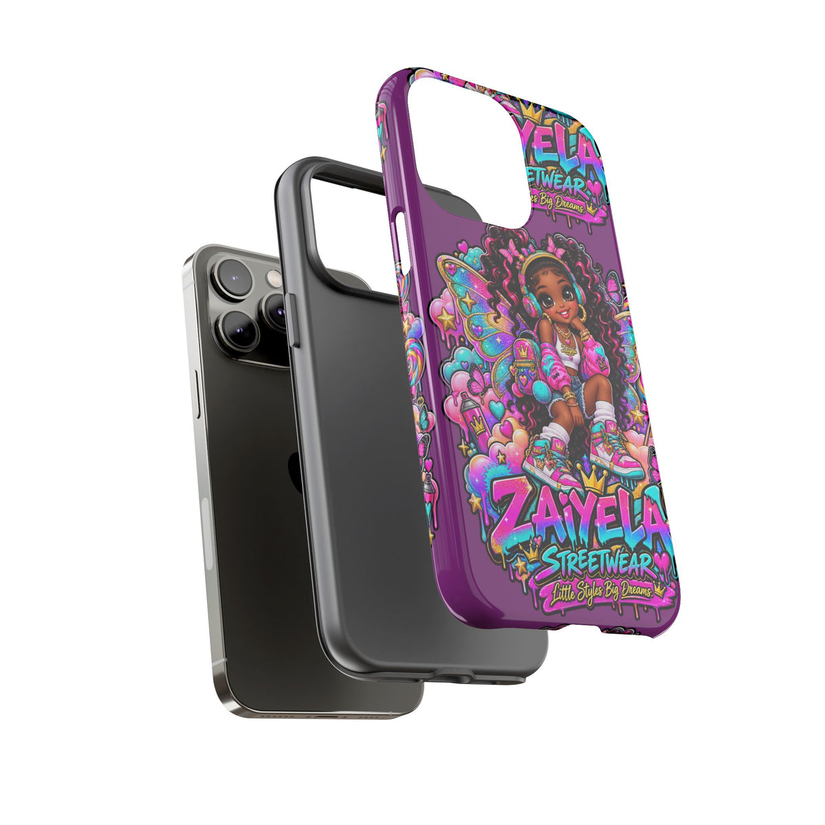 Cute Afro Rainbow Fairy Phone Case Fairy Streetwear Princess Protective Cover