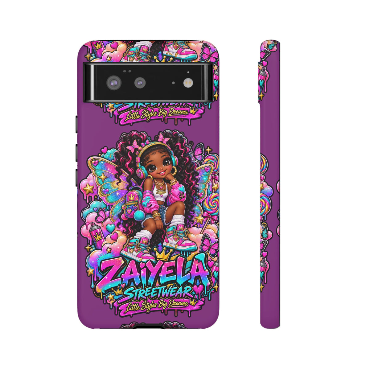 Cute Afro Rainbow Fairy Phone Case Fairy Streetwear Princess Protective Cover