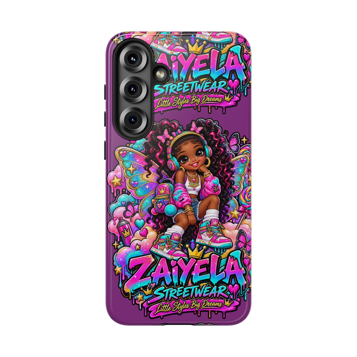 Cute Afro Rainbow Fairy Phone Case Fairy Streetwear Princess Protective Cover