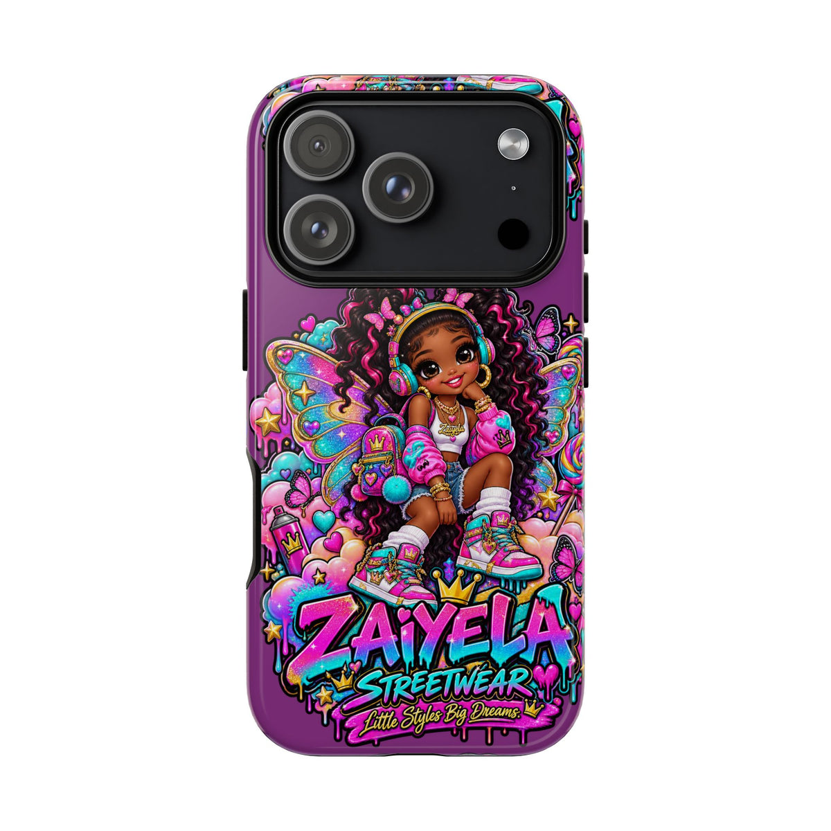 Cute Afro Rainbow Fairy Phone Case Fairy Streetwear Princess Protective Cover