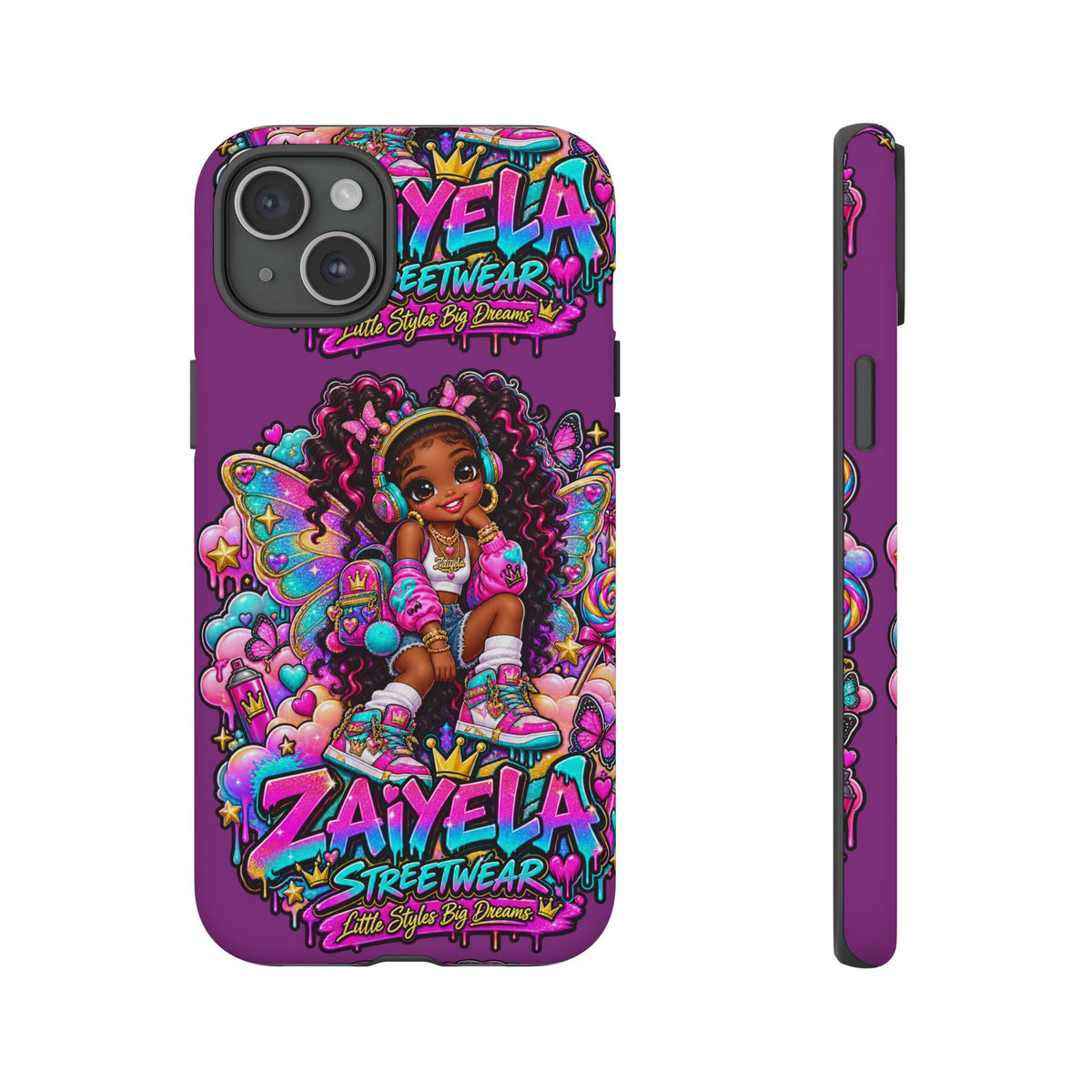 Cute Afro Rainbow Fairy Phone Case Fairy Streetwear Princess Protective Cover