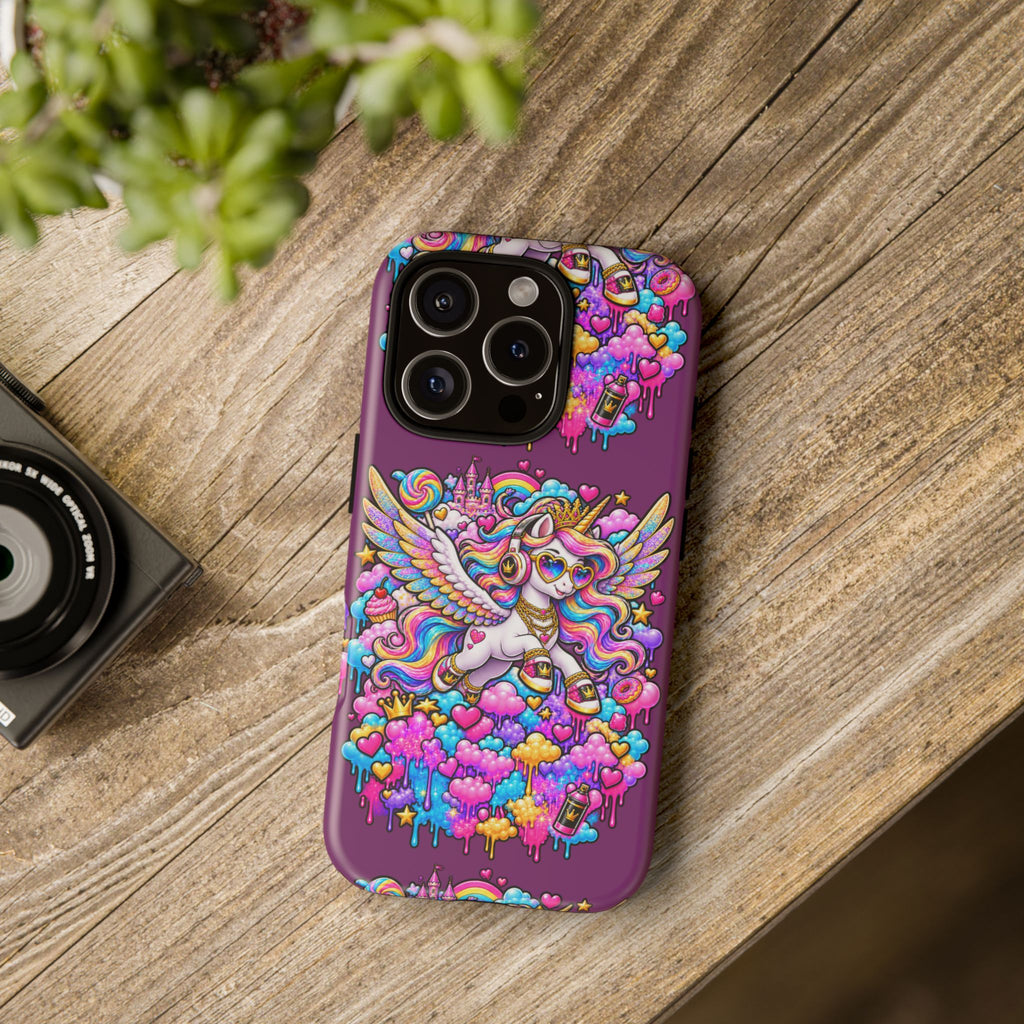 Unicorn Cute Tough Case — Colorful Rainbow Pegasus Phone Case