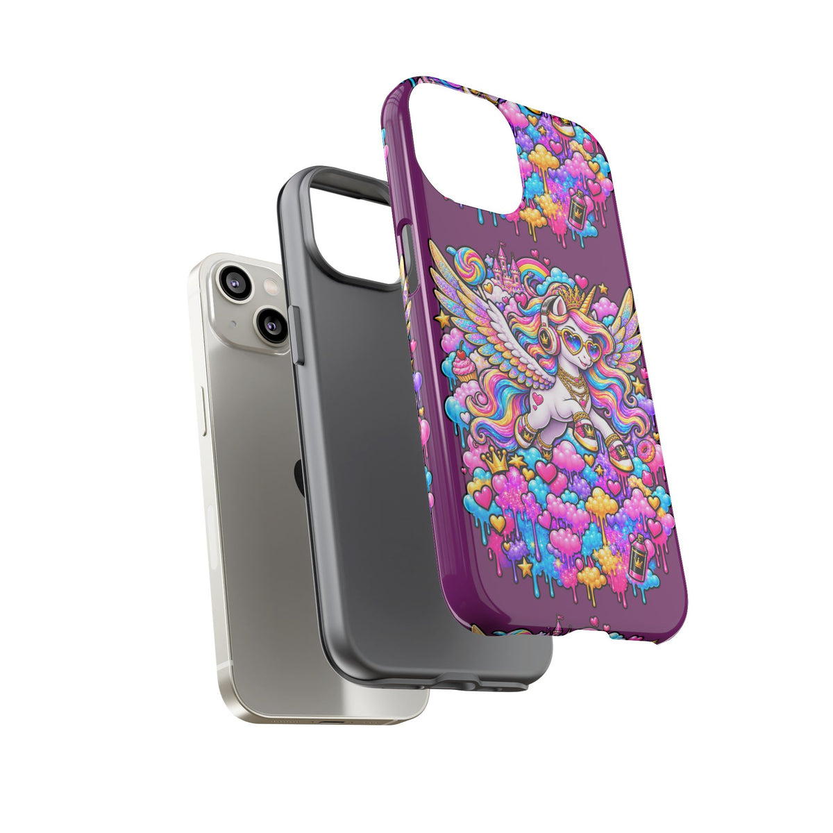 Unicorn Cute Tough Case — Colorful Rainbow Pegasus Phone Case