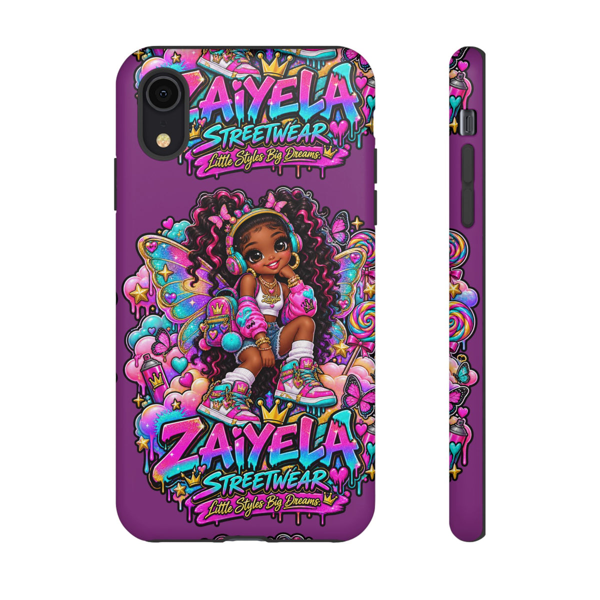 Cute Afro Rainbow Fairy Phone Case Fairy Streetwear Princess Protective Cover