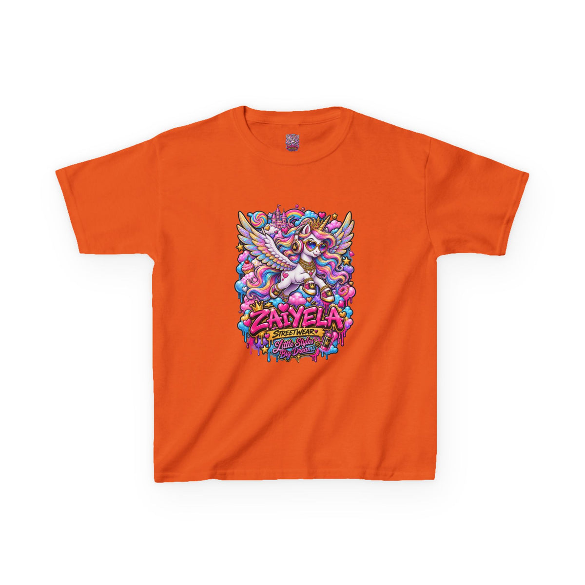 Kids Tee — Colorful Pegasus Dragon Graphic
