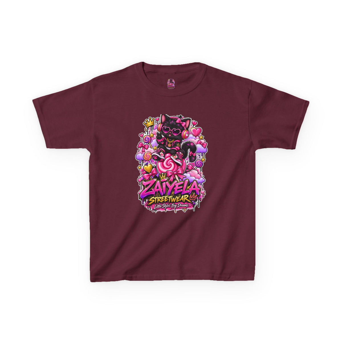 Kids Tee — Zaiyela Streetwear Cute Magical Kitty