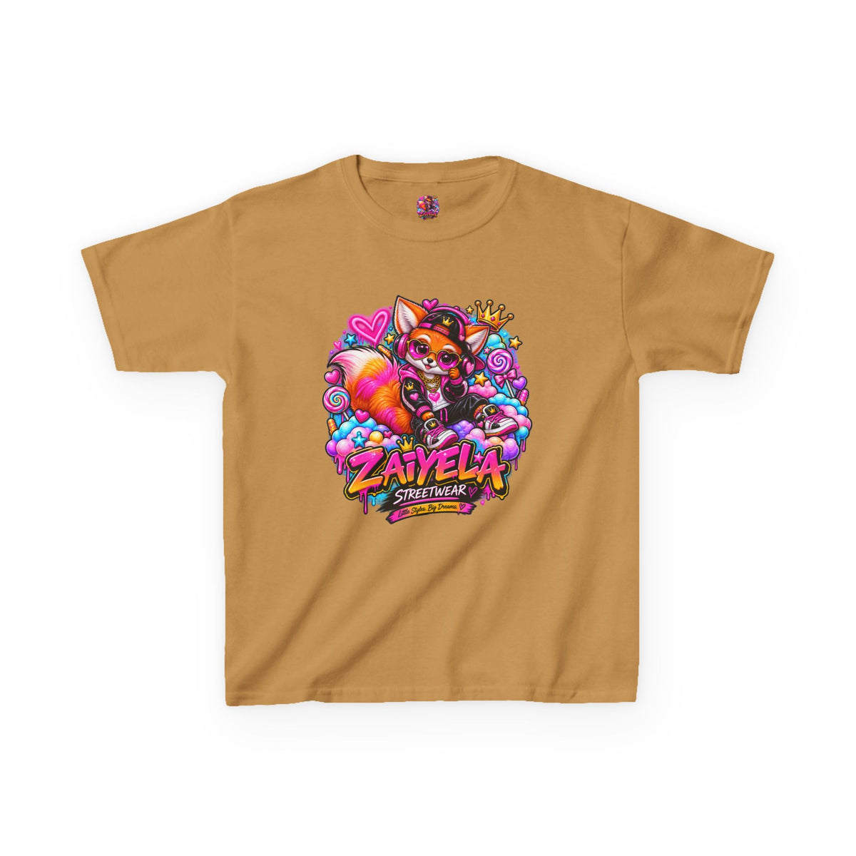 Kids Tee — Colorful Fox Streetwear Star