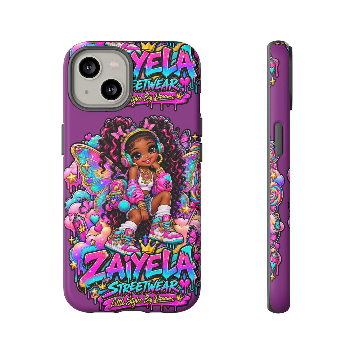 Cute Afro Rainbow Fairy Phone Case Fairy Streetwear Princess Protective Cover
