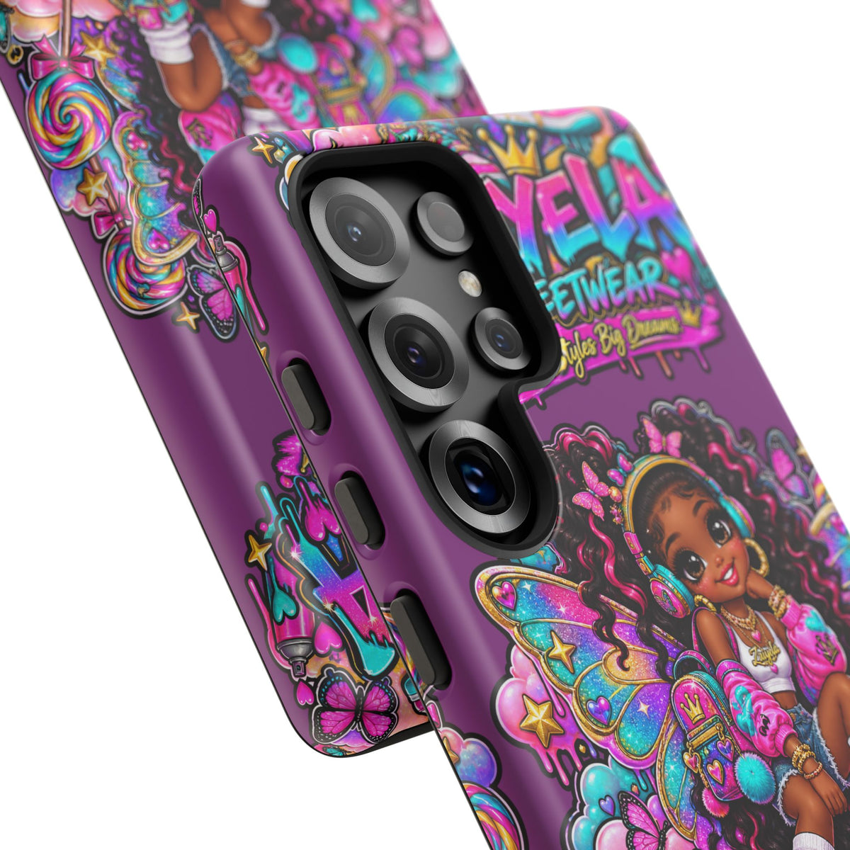 Cute Afro Rainbow Fairy Phone Case Fairy Streetwear Princess Protective Cover