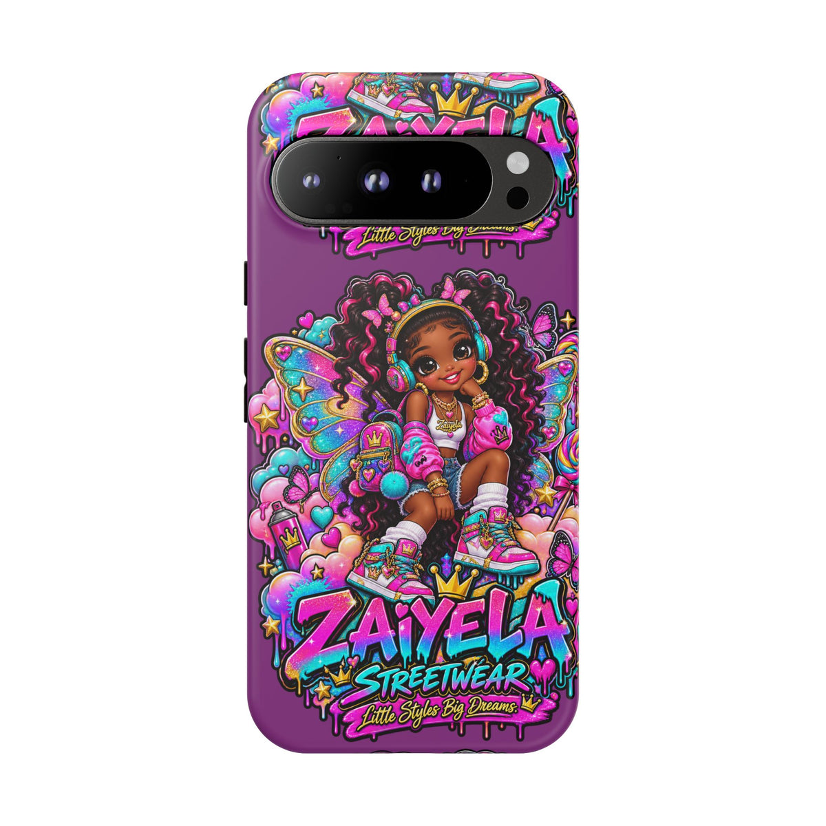Cute Afro Rainbow Fairy Phone Case Fairy Streetwear Princess Protective Cover