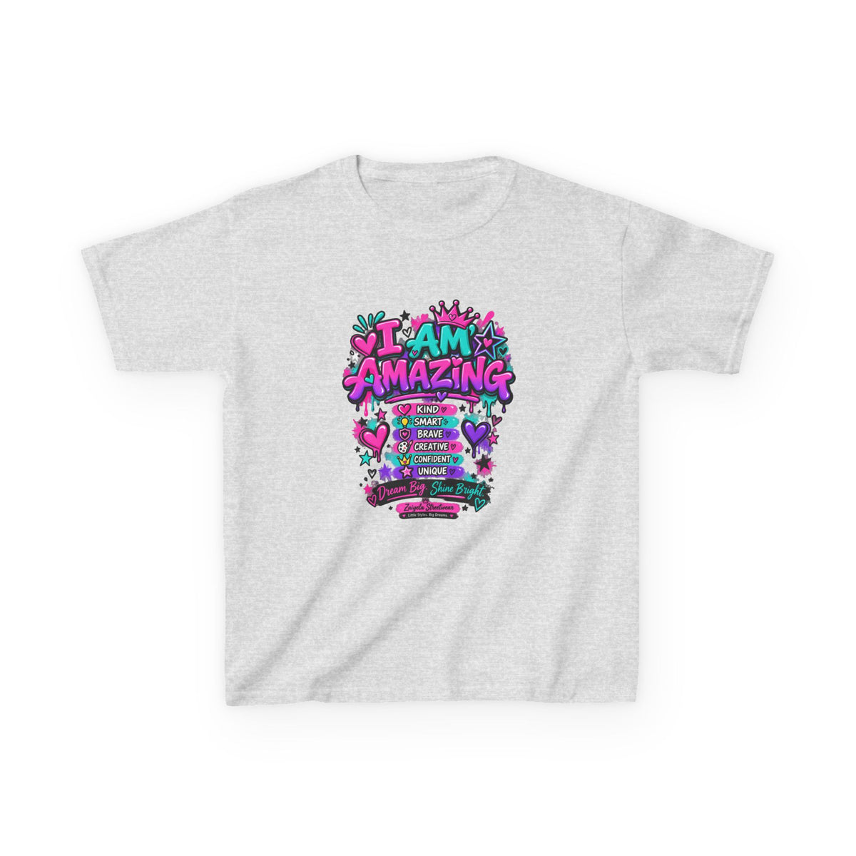 Kids T-Shirt — "I Am Amazing" Positive Affirmation Tee