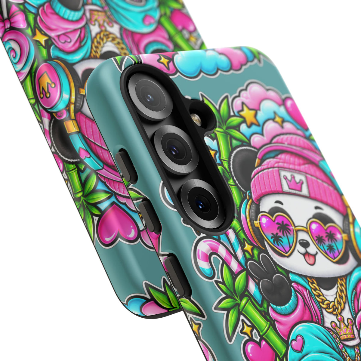 Cute Panda Phone Case Glam Panda Tropical Design